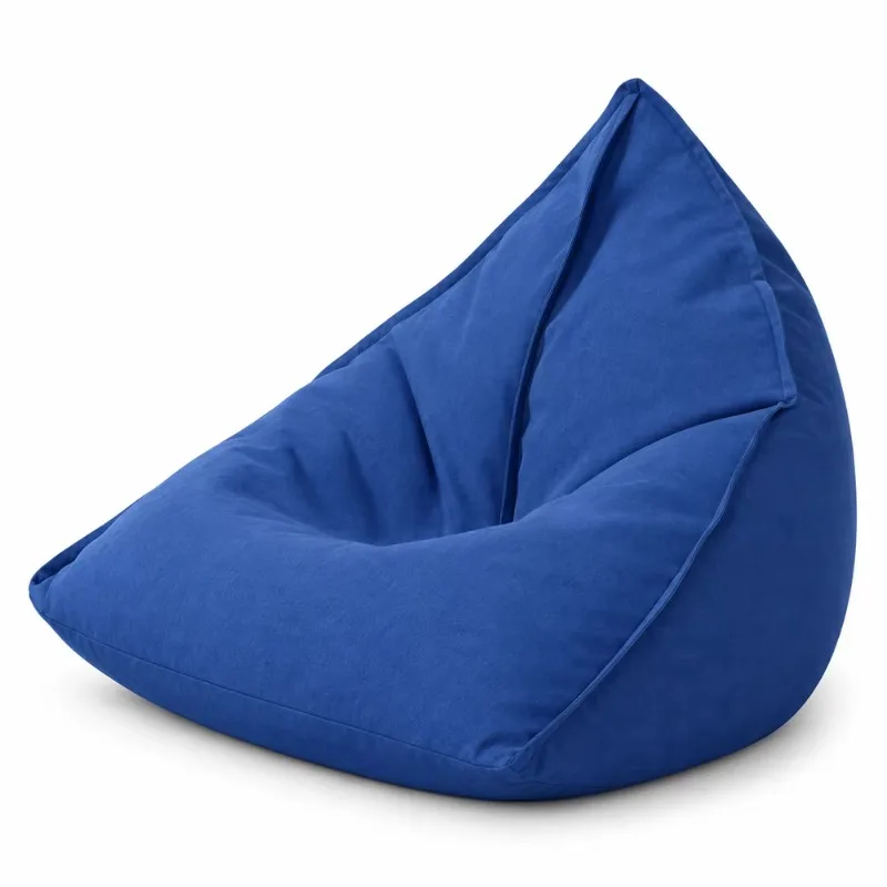 Cotton Linen Bean Bag Sofa Chair with EPP Eco Bead Filling High Back Lounge Seat for Adult Living Room Bedroom Home Theater