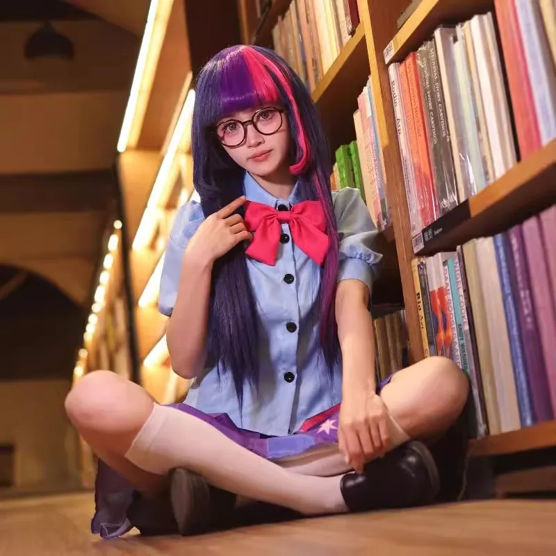 الشفق البريق تأثيري حلي أنيمي بلدي المهر بحار قميص فستان قصير زي مجموعة كاملة يونيكورن الدعاوى كرنفال فستان الحفلات