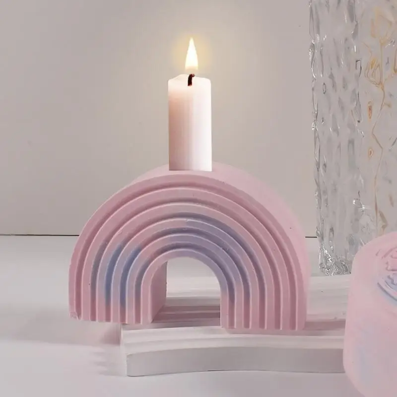 Handmade Holder Silicone Mold Arched Shaped Epoxy Resin Mold Table Ornament Making Tool for Making Craft