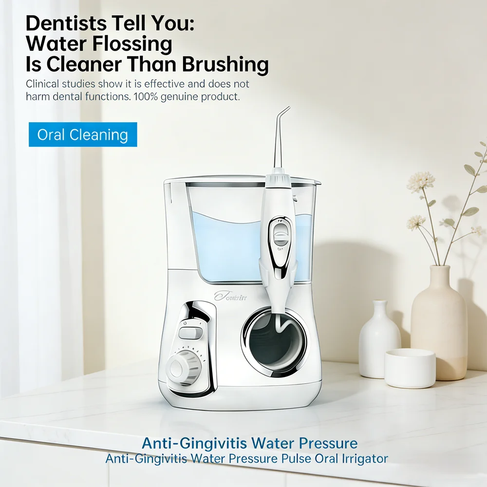 

Электрический ирригатор для полости рта, 10 режимов, 5 насадок, бак большой емкости 800 мл, инструмент для чистки зубов