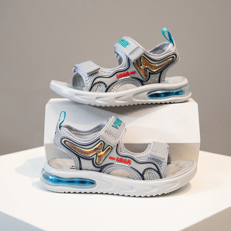 

Пара детских сандалий для летнего пляжного отдыха, с застежкой на липучке, с противоскользящей и износостойкой подошвой YX-A3505.