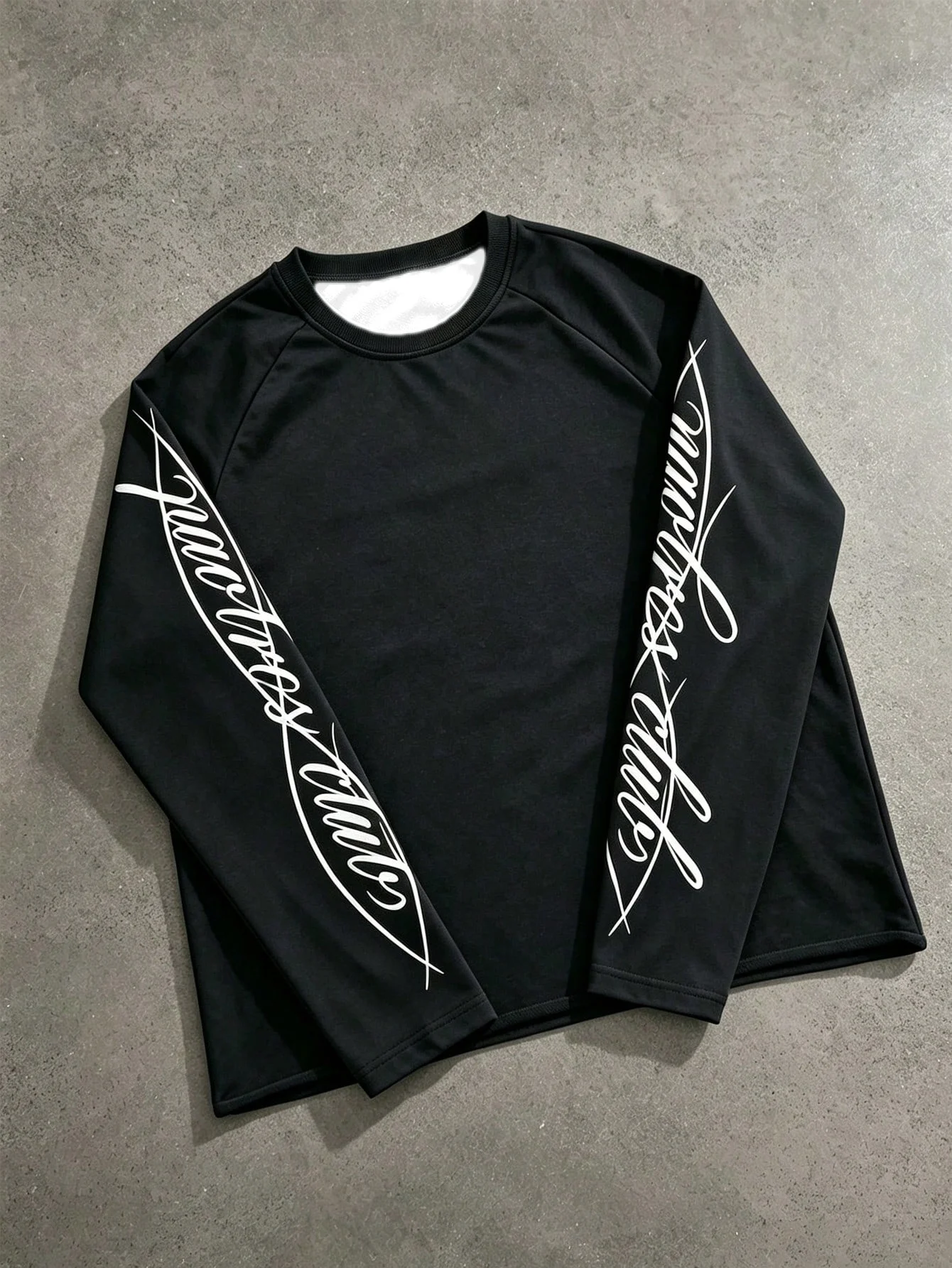 2026 Sommermode Neuer Stil Langarm-T-Shirt mit Raglanärmeln und kursivem Buchstabendruck, Rundhalsausschnitt, Hip-Hop-Streetwear-Oberteil für Kinder – Detail 4