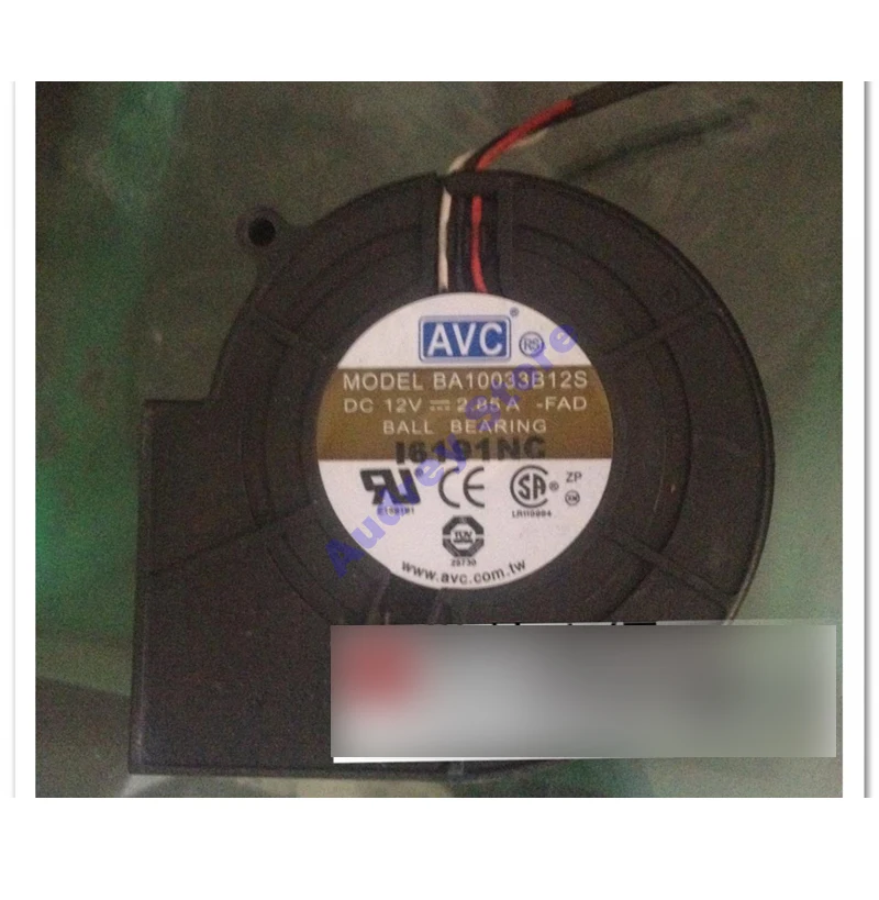 

Original AVC BA10033B12S 9733 12V 2.85A 3-wire high volume turbine fan 8100rpm double ball bearing air blower