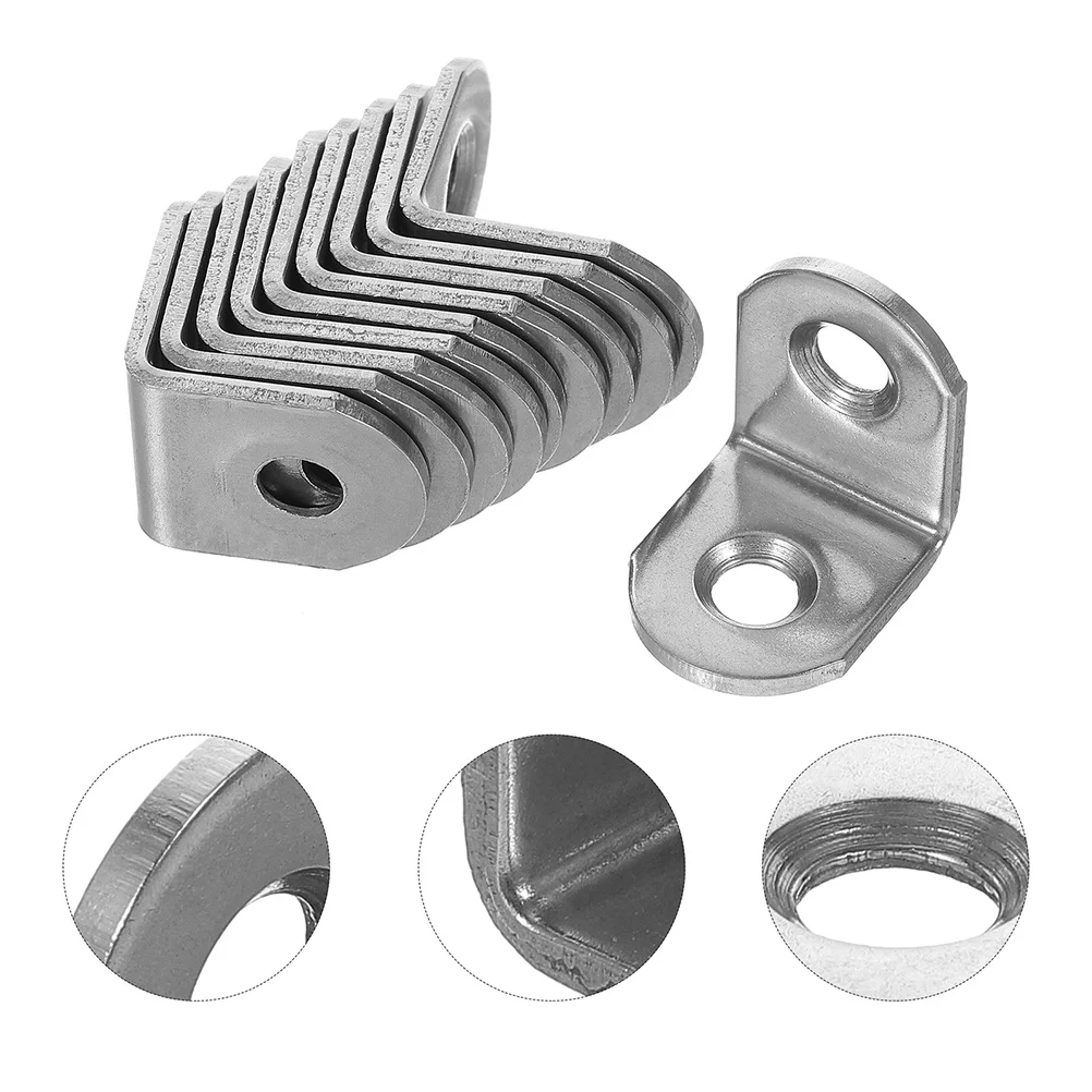 

12 Pcs Small L Brackets Heavy Duty Stainless Steel Corner Braces for Wood Shelves Table Mounting Shelf Support Fixings