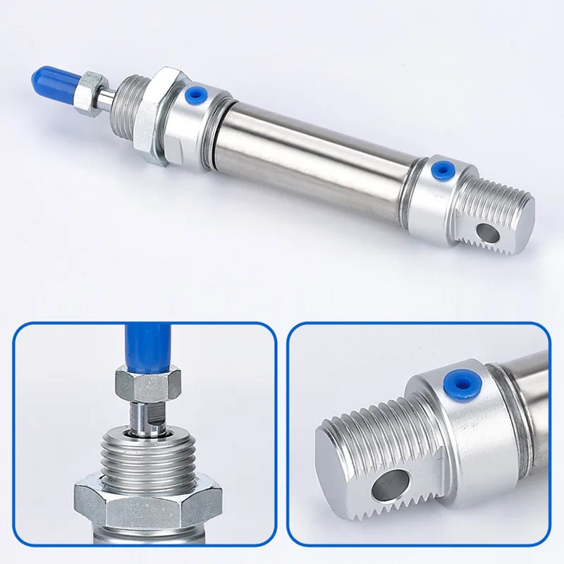 MA Series Stainless Steel Mini Pneumatic Cylinder 16/20mm Bore 25-300mm Stroke S-CA Air Cylinder Corrosion Resistant