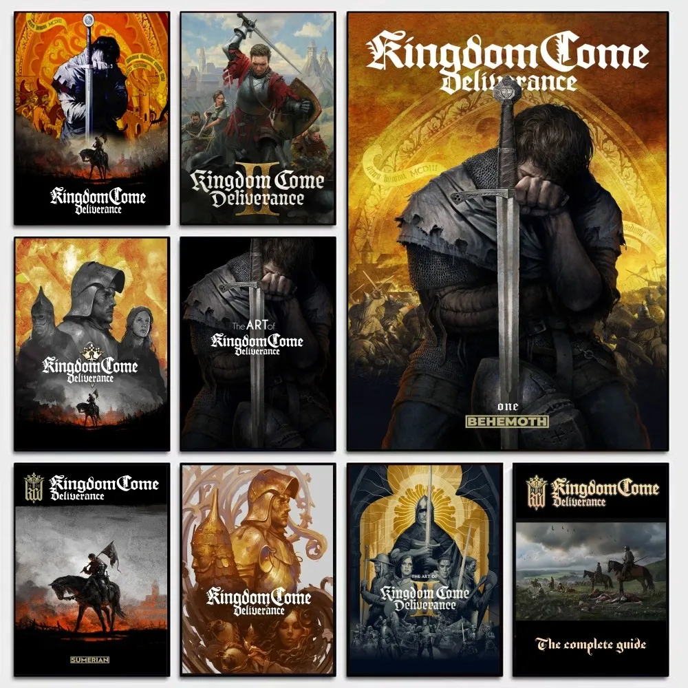 

Game K-Kingdom Come D-Deliverance Movie Sticky Posters Whitepaper Sticker DIY Room Bar Cafe Posters Wall Stickers