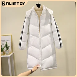 Winter Jackets Women Hooded Casual Long Parkas Woman New Fashion Korean Coats Ladies Warm Thicken Jacket Solid Padding Parka