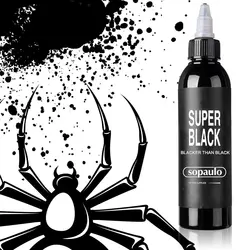 Tattoo Ink 1oz (30ml) Super Black Sopaulo Original for Human Body Professional High Quality Official Paint on Cartridge Needle