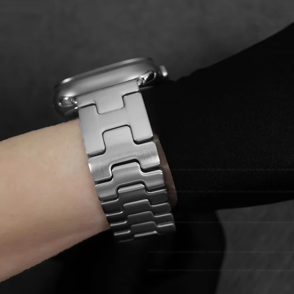 

Ремешок из нержавеющей стали для Apple Watch Ultra 3 2 серии 11 10 9 8 7 Металлический браслет для iWatch 49 мм 46 мм 42 мм 40 мм 41 мм 44 мм 45 мм