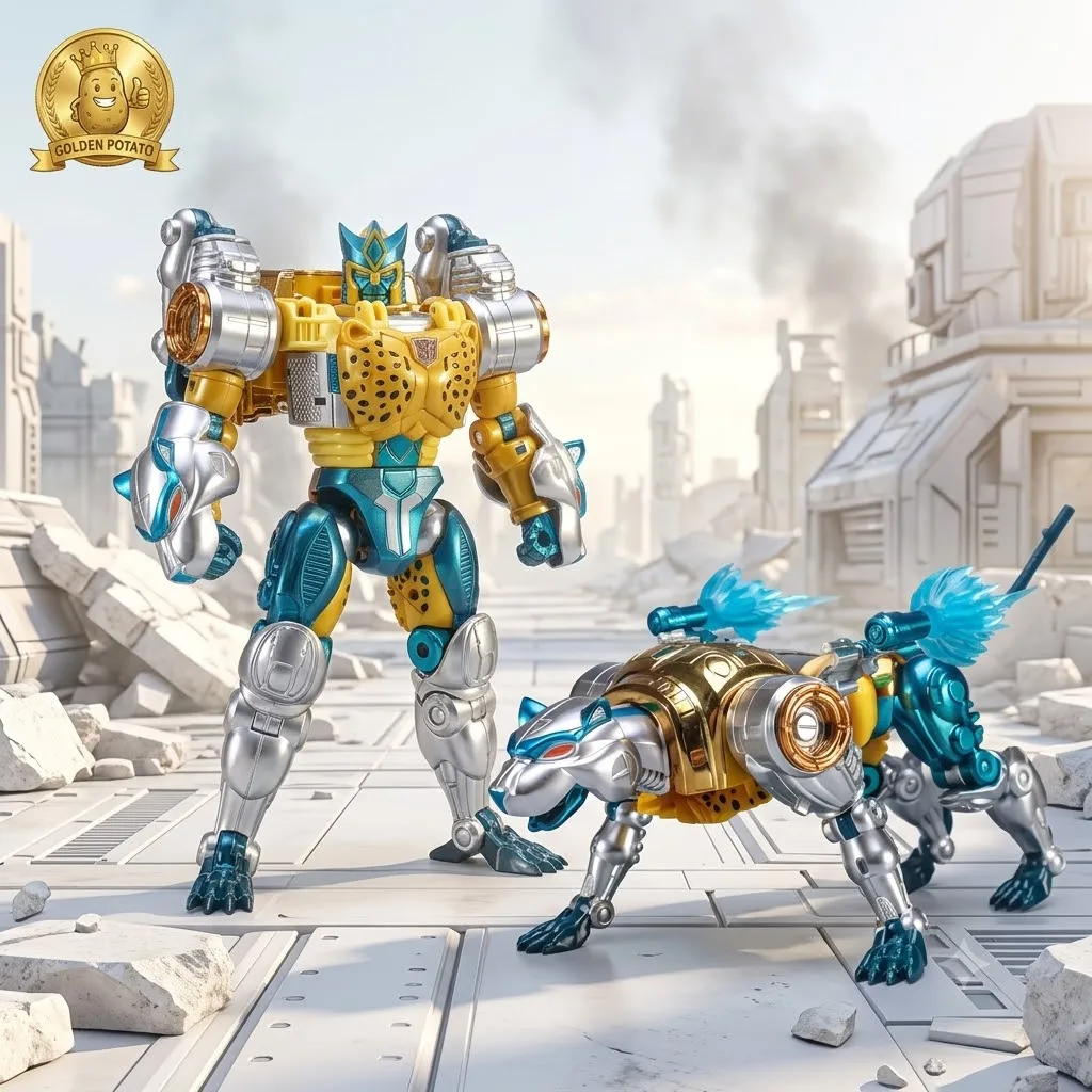 【In Stock】 Transformation Robot Toys TransArt BWM-03 Metal Leopard Commander Beast Wars Transmetal Cheetor Action Figure Toy