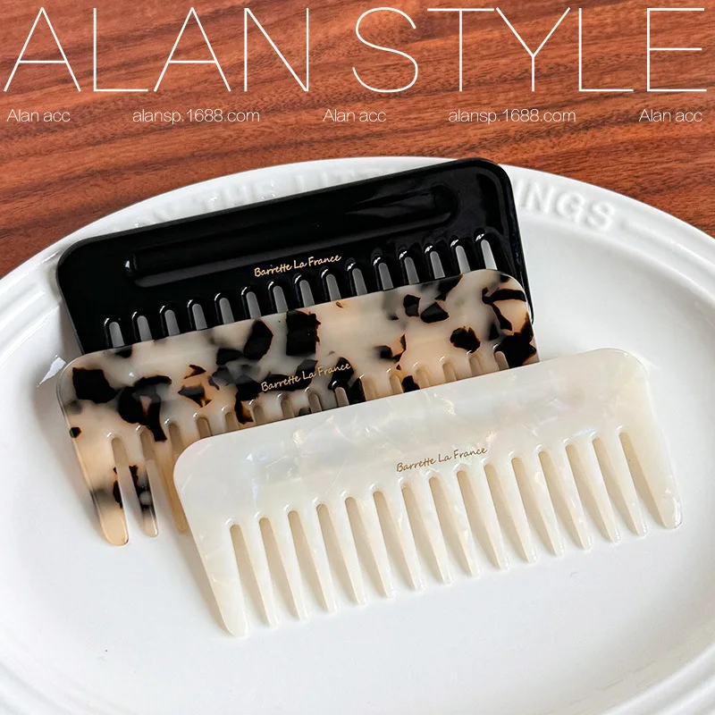 3 Styles Acetate Hair Combs Anti-static Massage Hair Brushes Hairdressing Colorful Hairdress Salon Styling Traveling Accessories