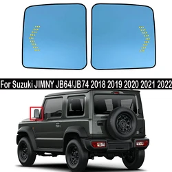 Side Rearview Mirror Blue Glass For Suzuki Jimny JB64/74 2018 2019-2022 With Turn Signal Heating Anti-Glare Blue Glass Functions
