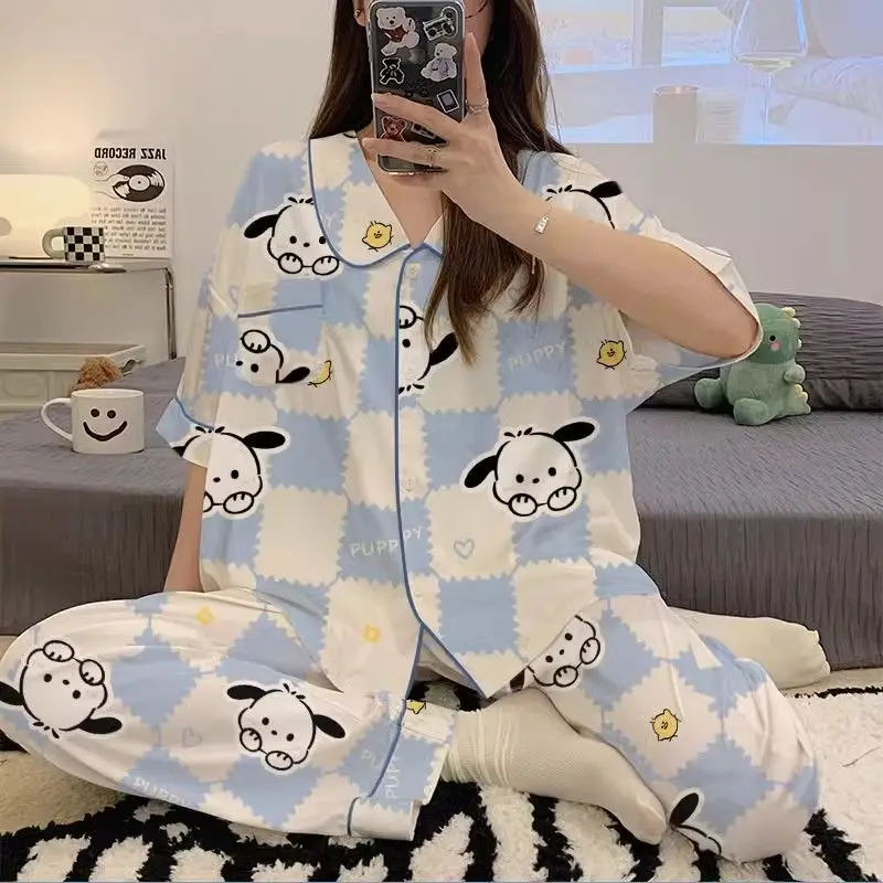 

Горячая миниiso девушка сексуальная футболка шорты пижамный костюм Kawaii Hello Kitty аниме модные брюки для отдыха одежда для отдыха костюм-тройка новый