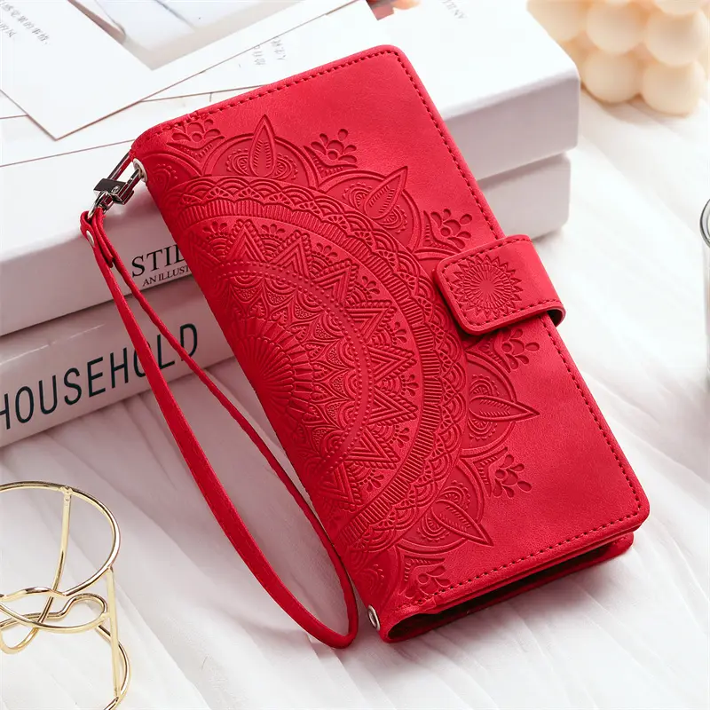 Totems Zipper Card Case for Xiaomi Poco X6 F6 M6 F5 X5 X4 X3 NFC F3 F4 Pro C65 C55 Luxury Magnetic Leather Wallet Protect Cover - Image 15