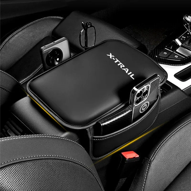 Car Armrest Box Pad Leather Cushion Storage Elbow Height Support Accessories For Nissan X-trail Xtrail T30 T31 T32
