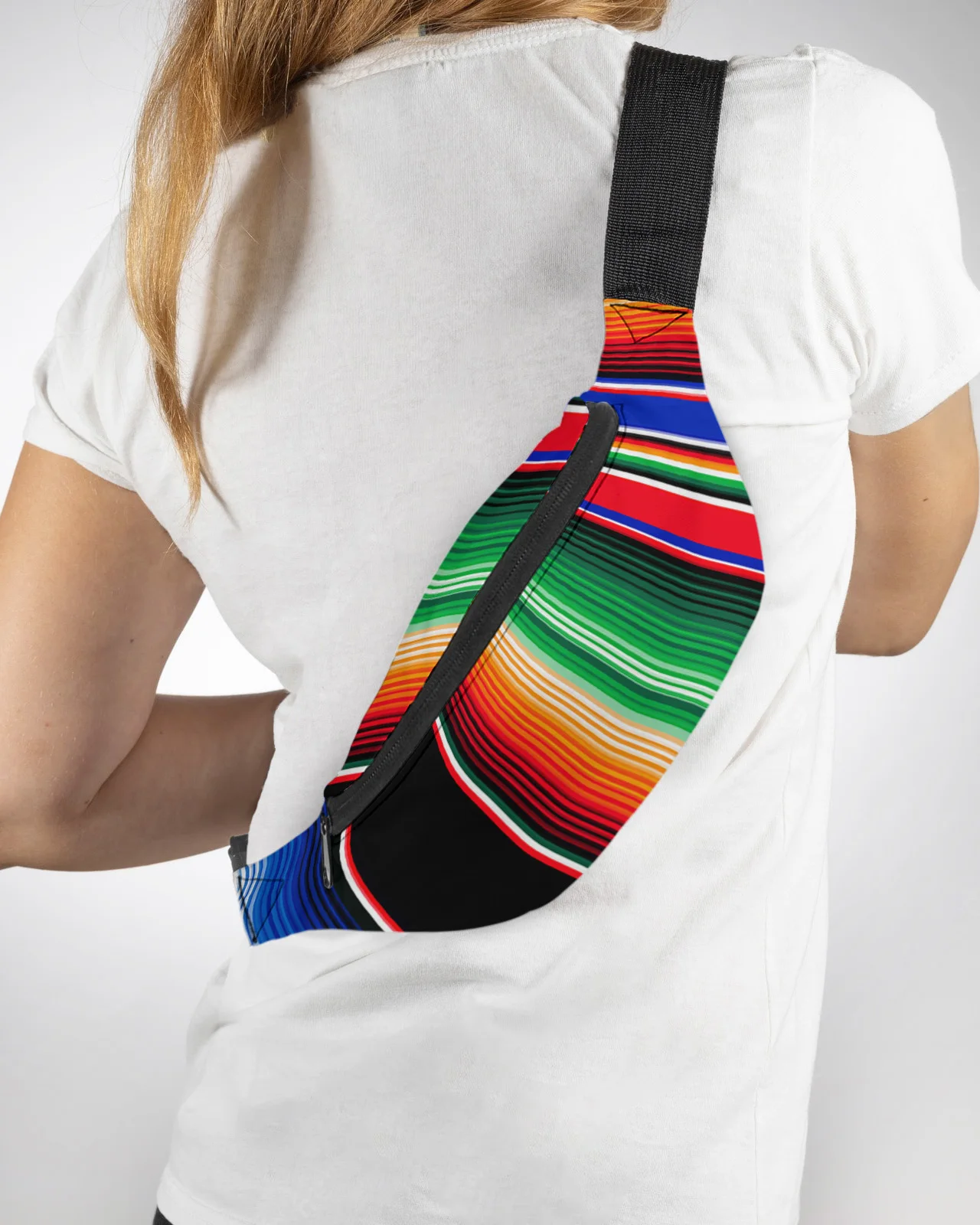 

Colorful Mexican Stripes Men Women Waist Bag Fanny Pack Purse Large Phone Belt Bag Wallet Pouch Waterproof Banana Hip Bags