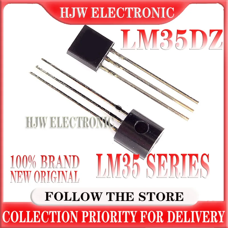 

100pcs LM35DZ TO92 LM35 TO-92 LM35D Precision Centigrade Temperature Sensors