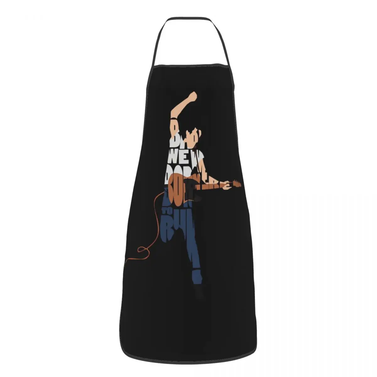 Bruce Springsteen Typography Art Inspirowl Design Transparent Apron Chef Cooking Tablier Bib Kitchen Cleaning Pinafore Women Men