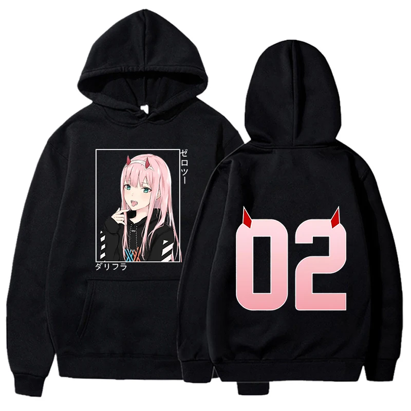 New Fashion Autumn and Winter Anime Zero Two Print Hoodie Sweater Women Harajuku Y2K Pullover Hoodie