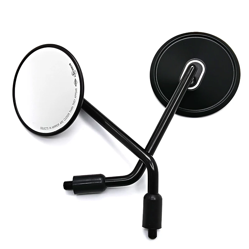 Motorcycle Modified Retro Handlebar Head Mirror Adjustable Universal Round Reverse Rearview Mirror 2Pcs/Pair