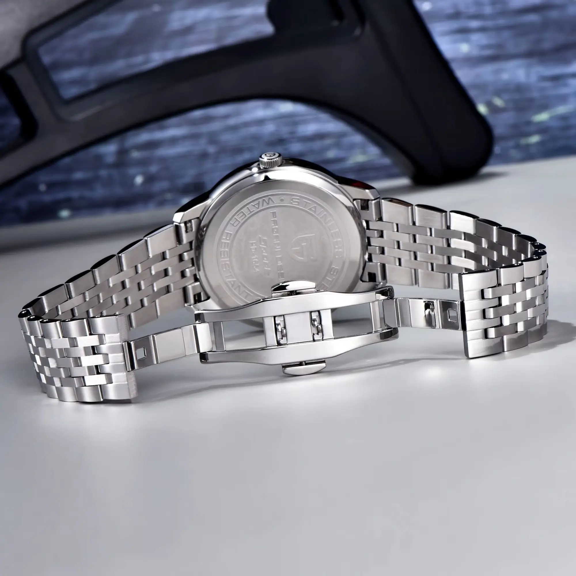 PAGANI DESIGN Men's Watches Top brand Luxury Japan VH65 Quartz 100M Waterproof Business Stainless Steel Wristwatch PD1654 reloj - view 5
