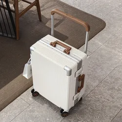 New Design Wide Pull Rod Trolley Case Travel Suitcase Male 20/24/26 Trunk Female Rolling Luggage 20 Boarding Box Universal Wheel