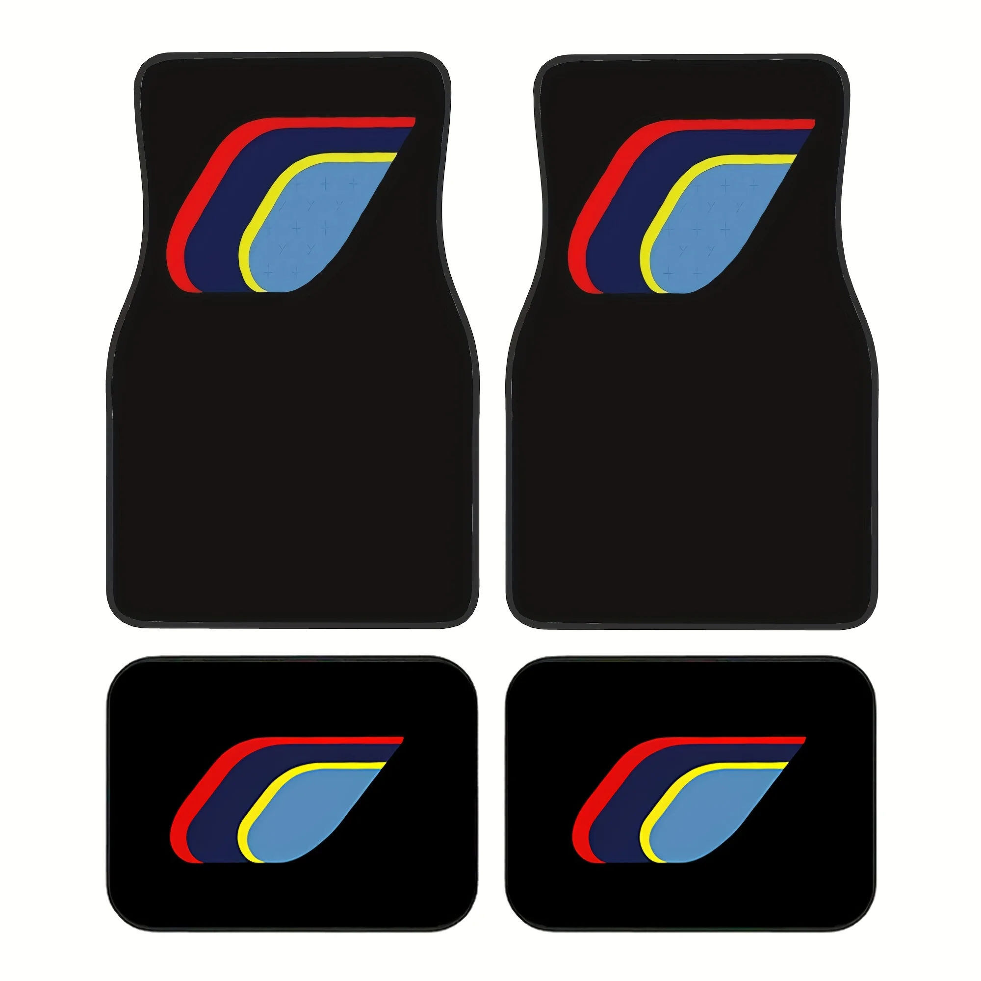 

4-Pack Vibrant Color Style Car Mats - Soft Easy Clean Install, Anti-Slip Durable, Stylish, Fits Most Vehicles, Great Gift