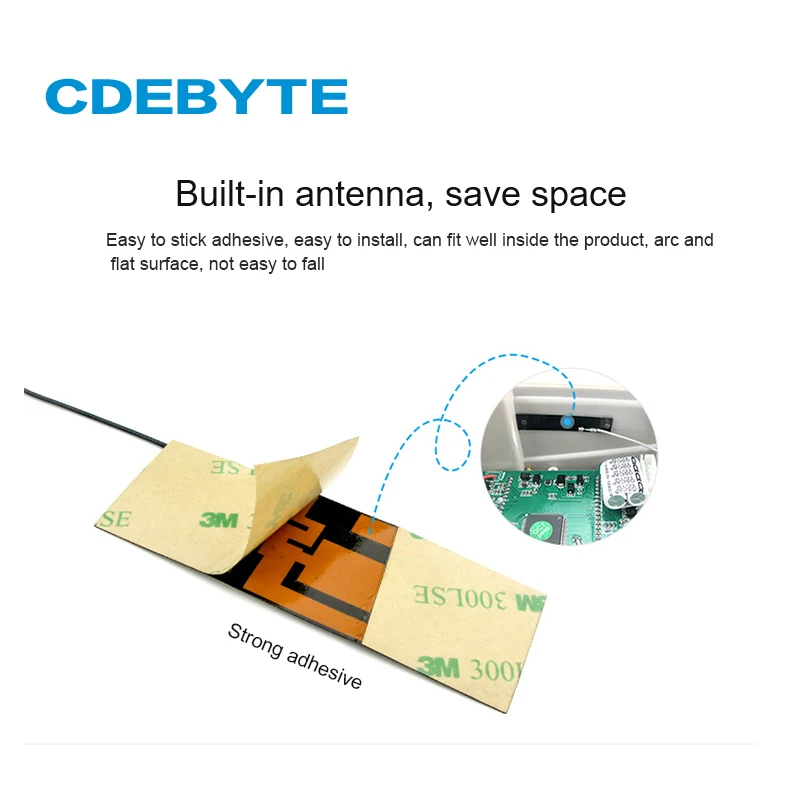 Antena interna PCB de 5dBi, 4G LTE, TX4G-PCB-6613, interfaz de IPEX-I CDEBYTE, tamaño pequeño, autoadhesiva para módulo inalámbrico