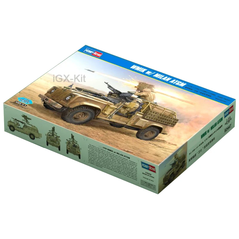 Hobbyboss 82447 1/35 Scale  British  XD Wolf  WMIK w/MILAN ATGM Vehicle Hobby Craft Toy Plastic Model Building Kit