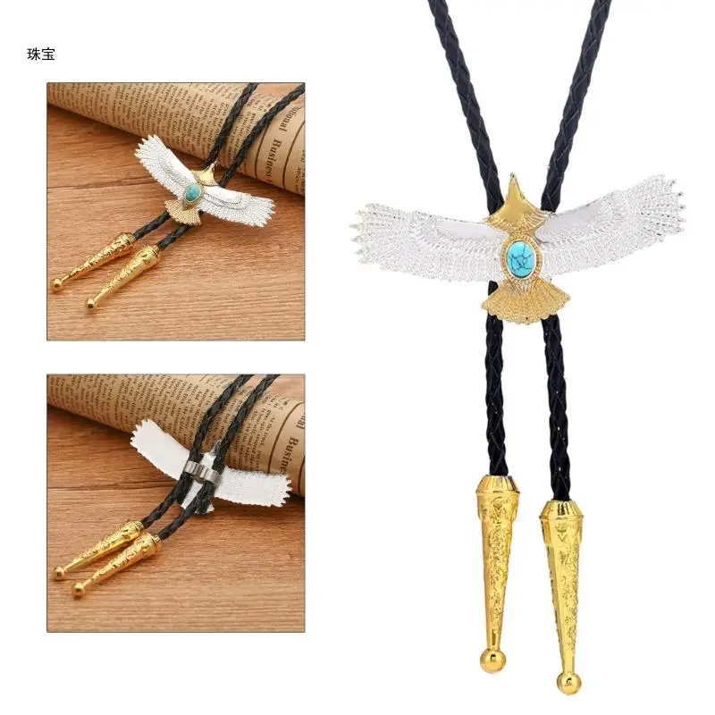 

X5QE Vintage Bolo Tie Women Men Unisex Elegant Bolo Ties Necktie Jewelry