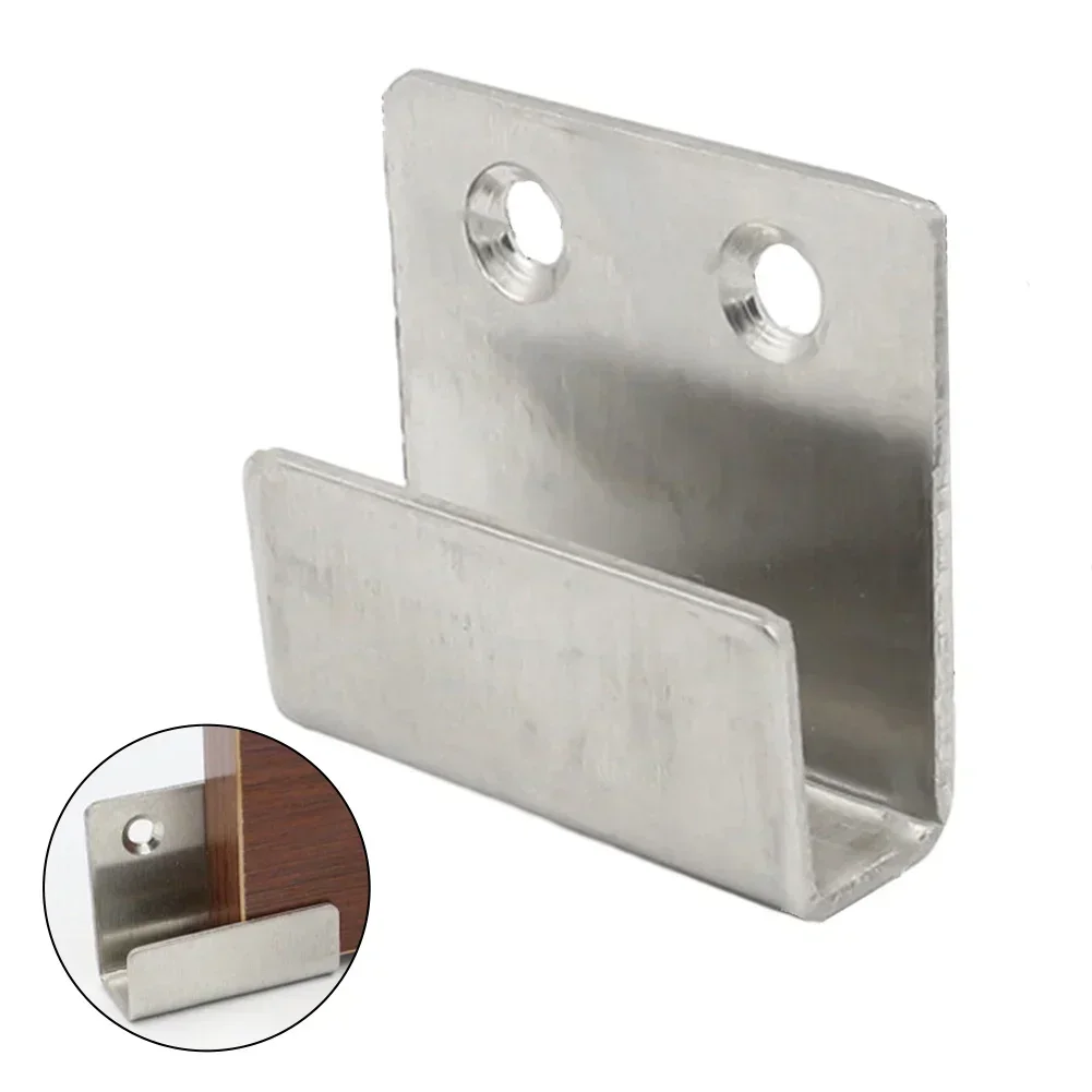 Rust Proof U Shape Corner Brackets Silver Stainless Steel Functional Hanging Hook Good For Tiles Or Mirrors Support