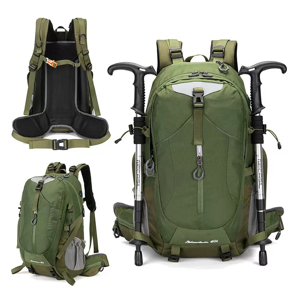 Oxford Hiking Backpack with Rain Cover Adjustable Chest and Waist Straps Outdoor Travel Daypack in Standard or Frame Options