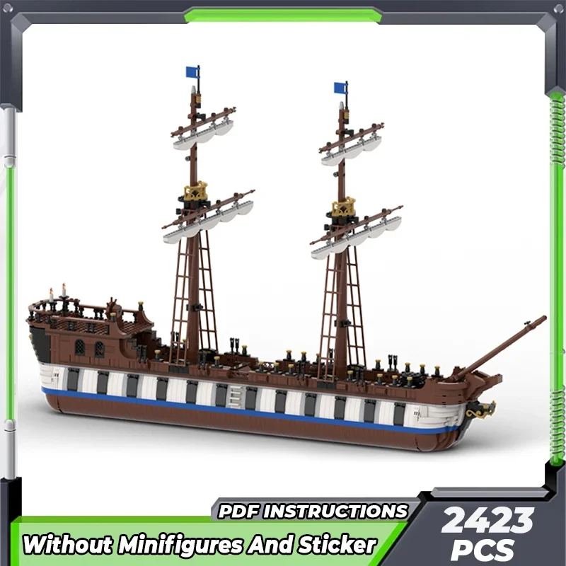 MOC-Briques de construction de bateau militaire pour enfants, modèle de marchand l'allemand, technologie du soleil, blocs modulaires, cadeaux de jouets, ensembles de bricolage, assemblage