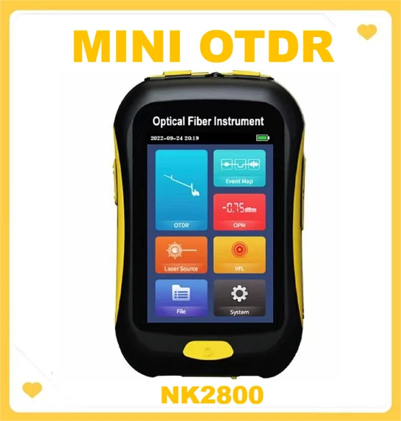 NK2800 Active Fiber Test 1550nm 80km Optical FTTH OTDR Tester Reflectometer With Event Map VFL OLS OPM Touch Screen SC Connector