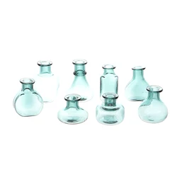 1:12 Dollhouse Miniature Glass Vase Flower Arranger Transparent Storage Jar Flowerpot Home Garden Decor Doll House Accessories