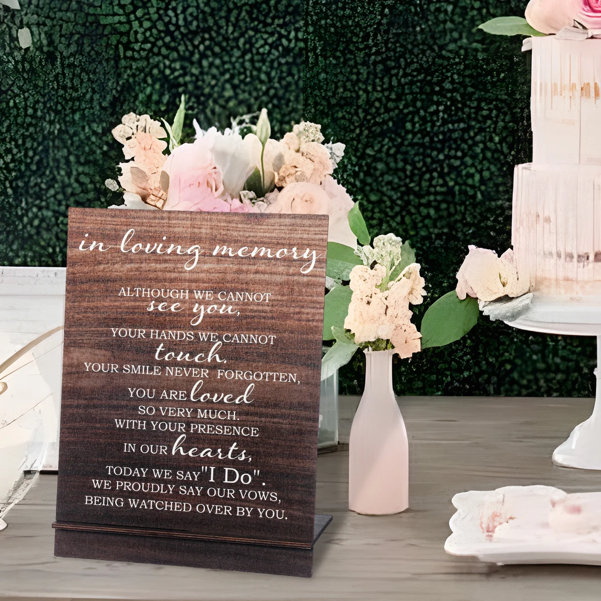 Wooden Wedding Commemorative Plaque Happy Wedding Party Decorations Memorial Table Sign Favors Gifts Anniversaries Reunions