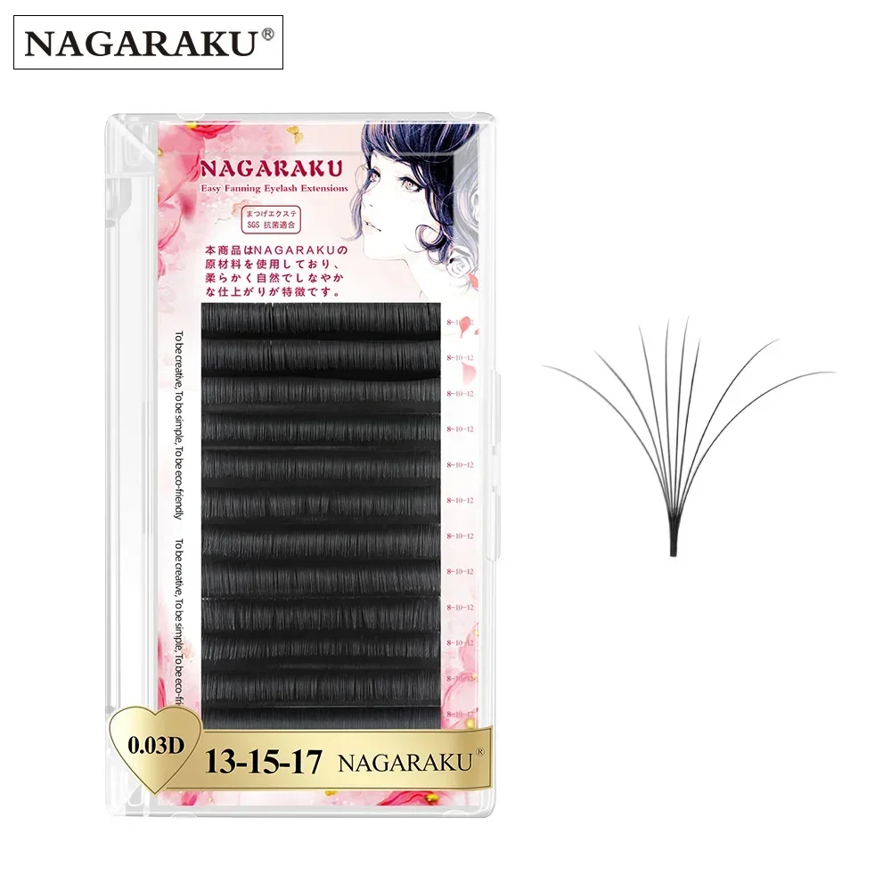 NAGARAKU autofan false eyelashes easy fanning lashes autofloracion fan Russian volume bloom autofan extension make up tools