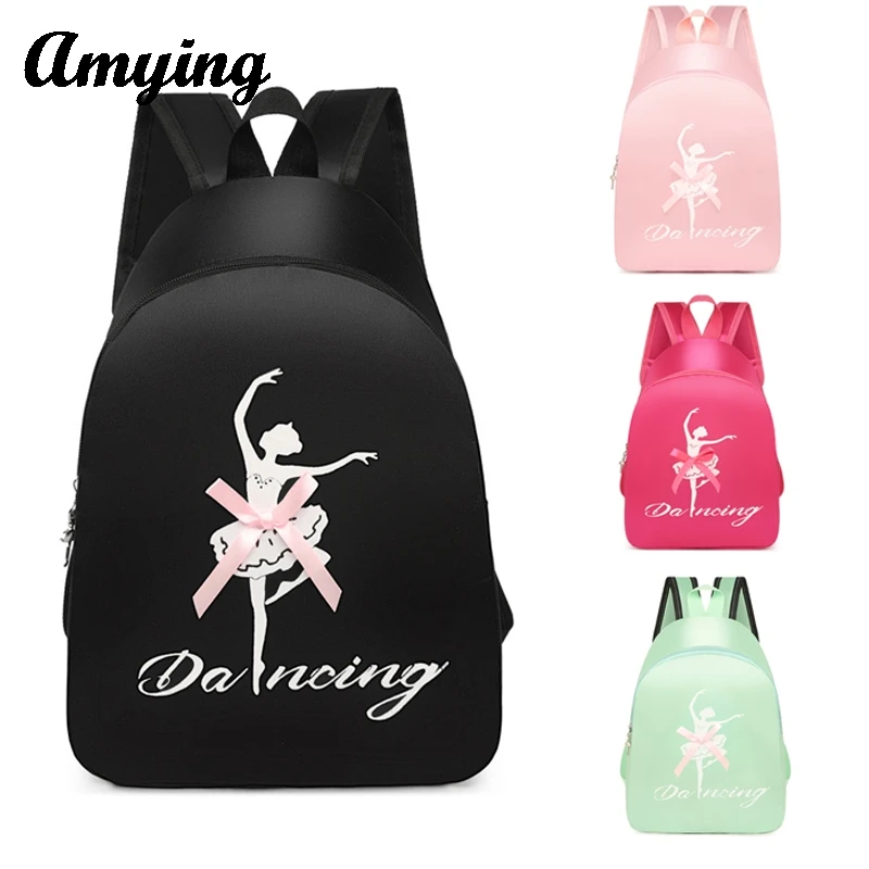 Cute School Backpack for Children, Latin Ballet Sports, Mala de ginástica, Saco de armazenamento para criança, Princess Bag para meninas, Kids