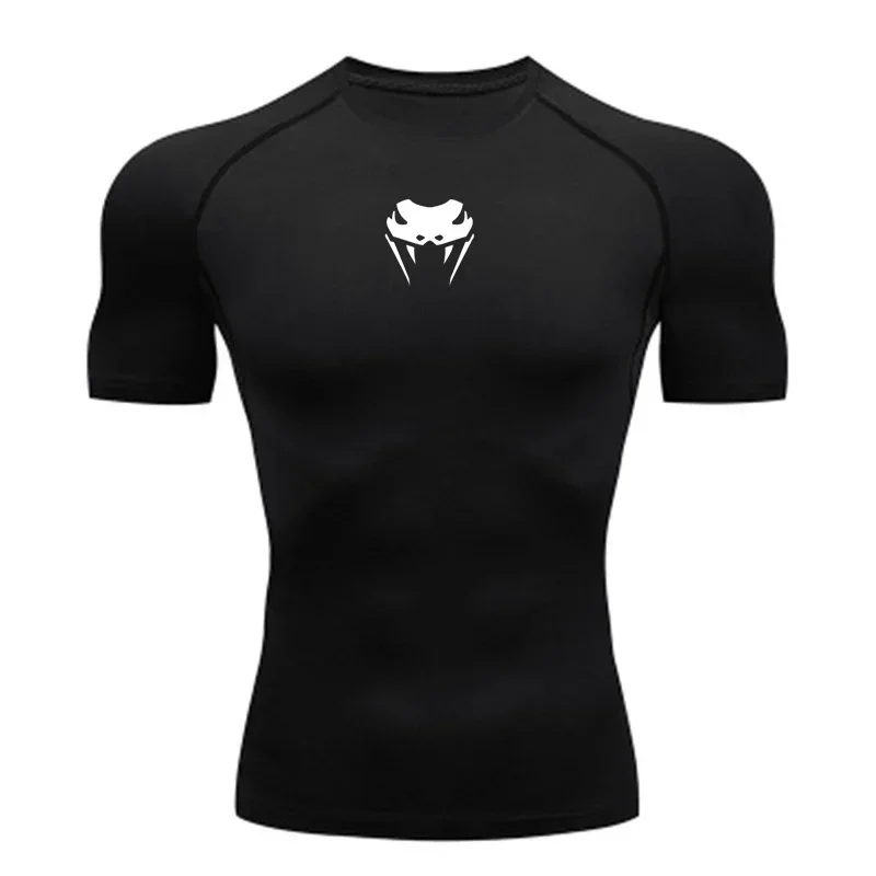 

Men O-Neck Compression Shirt MMA Long or Short Sleeve T-shirt Men's Fitness Bodybuilding Clothes Rashguard Sports Top Tees