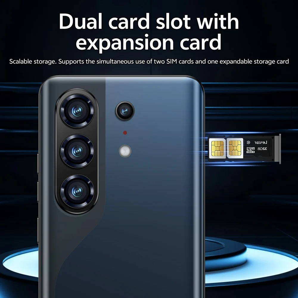 K-Touch C27 Ultra Mobile Phones 5G Dual Card Dual Standby Smartphone 7.3 HD Android 15 Cell Phone 8000mAh Face Unlock 16+48MP Camera Global Version Cellphones For Men Women