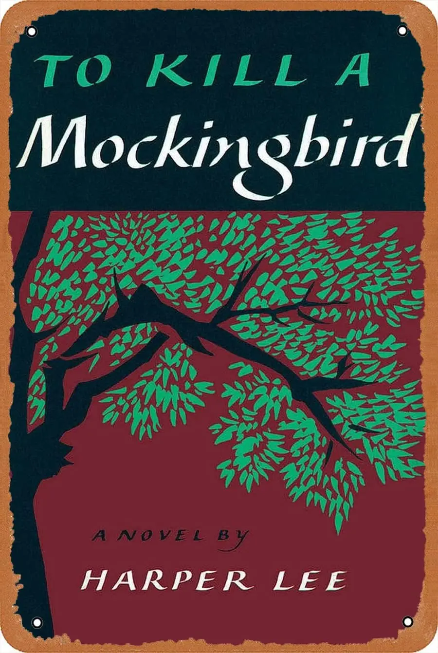 Plaque Tin Sign To Kill A Mockingbird:Harper Book Cover Art Metal Tin signs Cafes Bars Pubs Shop Wall Decorative Funny Retro Sig