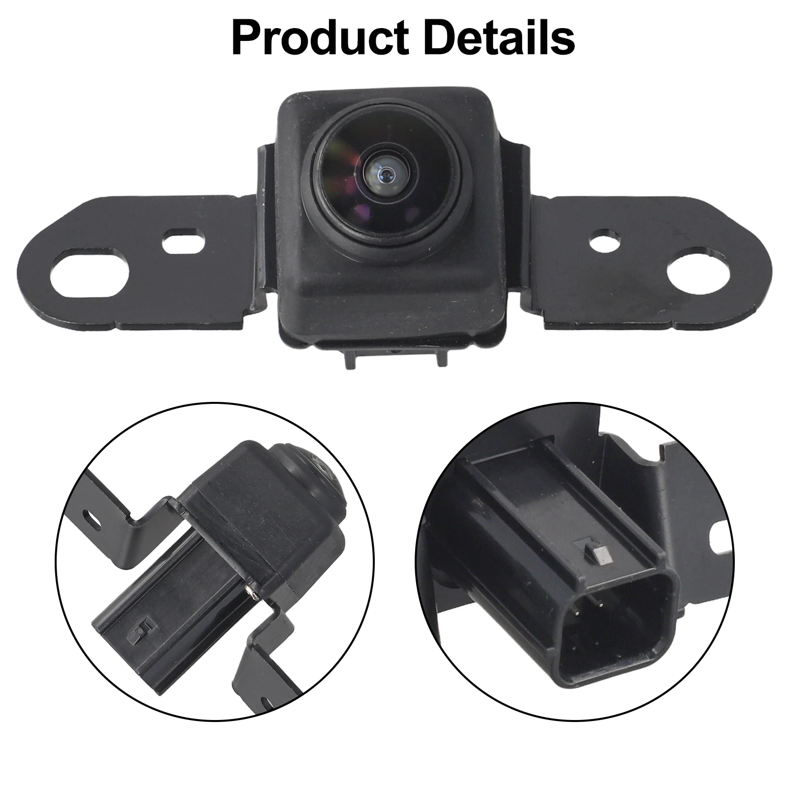 Black Park Assist Camera Wear-resistant Material 12V Voltage Black ABS Material Practical Installation Reliable Camera Function