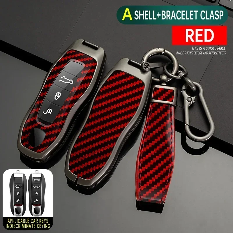 

Carbon Fiber Zinc Alloy Car Key Case For Porsche Cayenne 958 911 Lepin 996 Macan Panamera 997 944 924 987 987 Gt3 Cayman 987