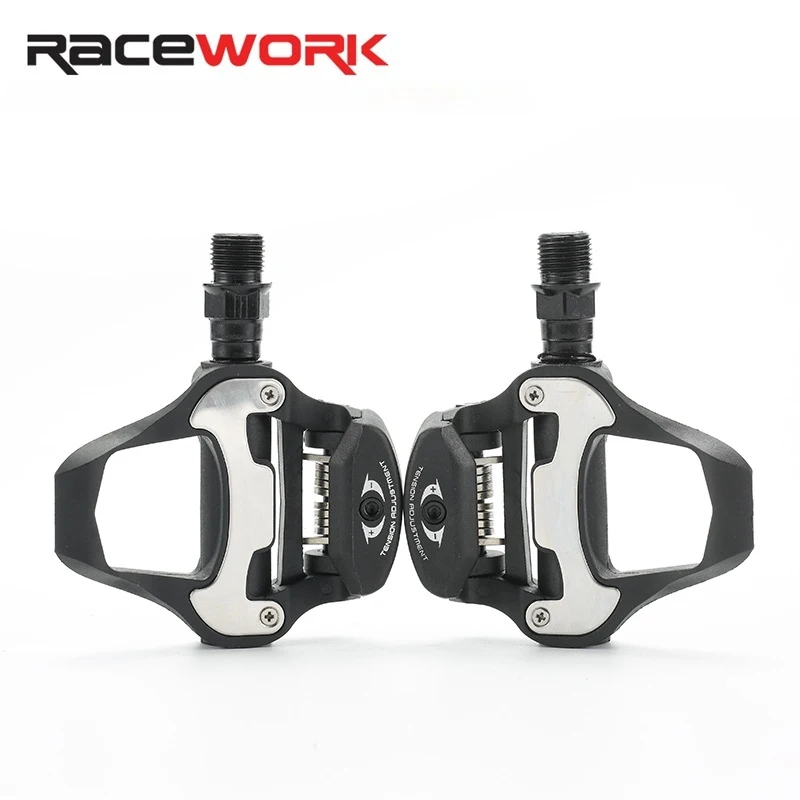Road Bike Lock Pedal Ultra Light Bearing Peilin Pedal Bike Self-Locking Pedal LOOK System and for SP* System with Locking Plate