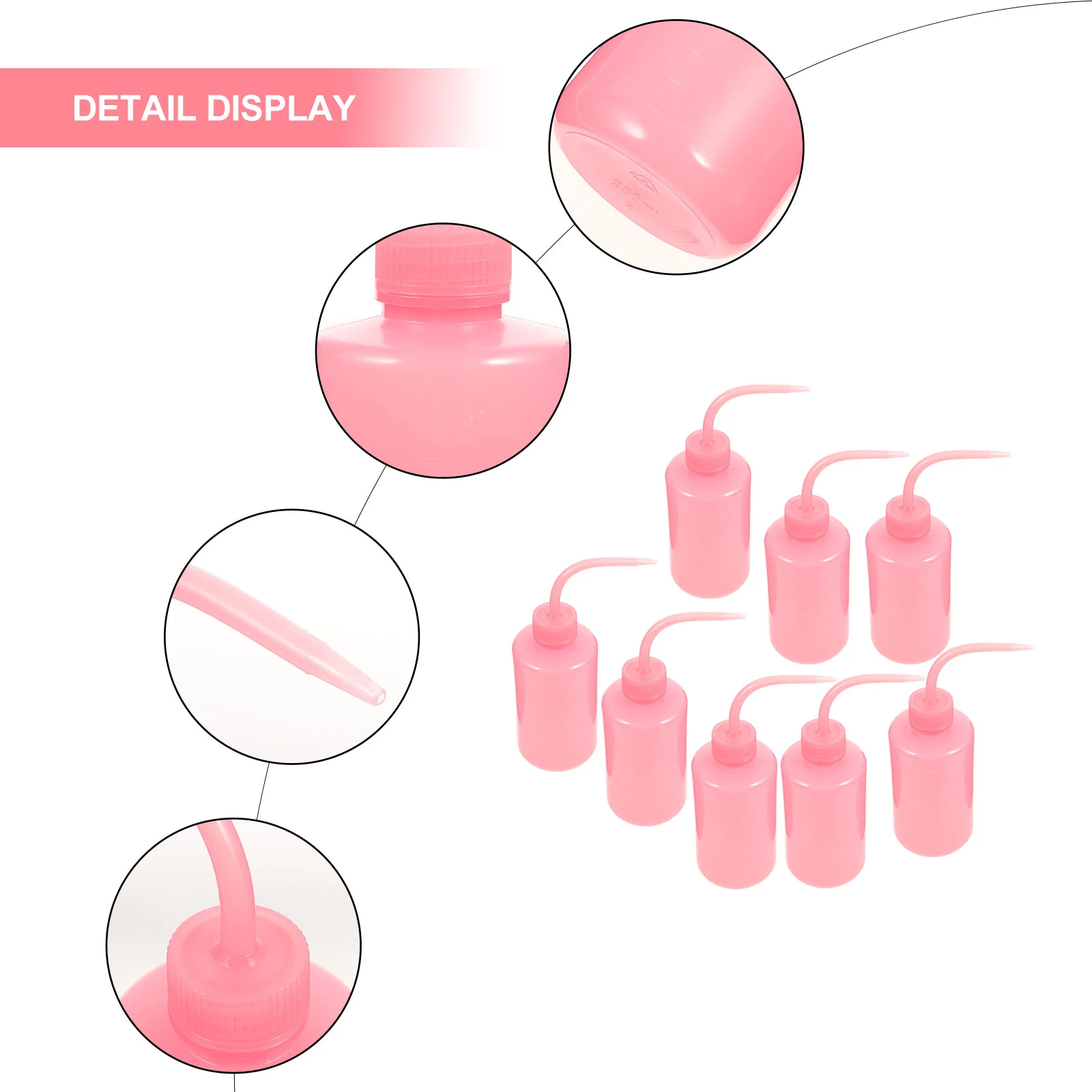 8 Pcs Rinse Bottle Travel Automatic Hair Curler Lash Water Squeezer Abs Extension Clean Leak-proof