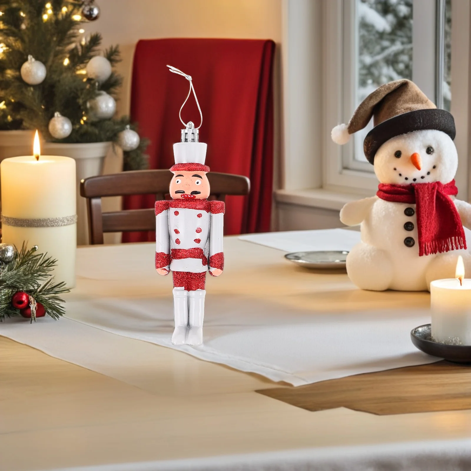 

6 Pcs Nutcracker Holiday Decorations Handmade Figures Puppet Soldier Ornaments Mini Hanging Christmas Tree