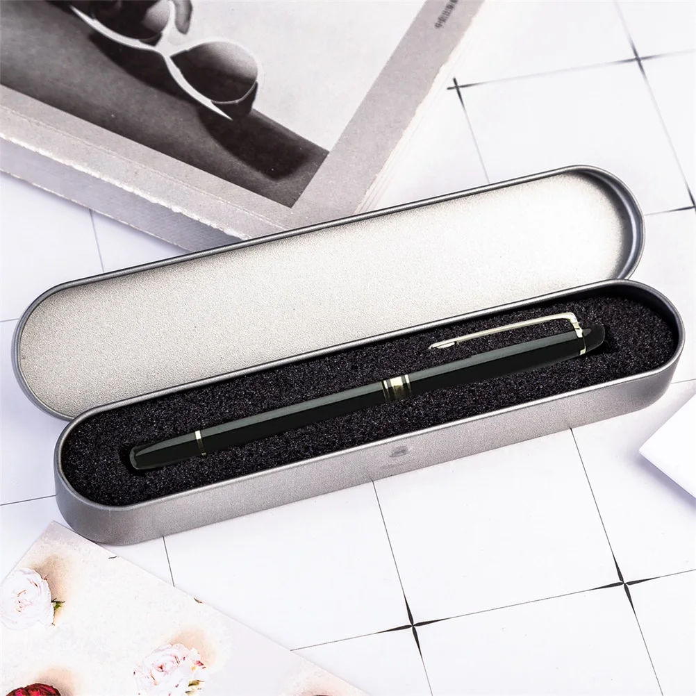 

5pcs Metal Pen Box Durable Tinplate Stationery Container Pens Pencils Student Home Use Lightweight Sturdy Storage