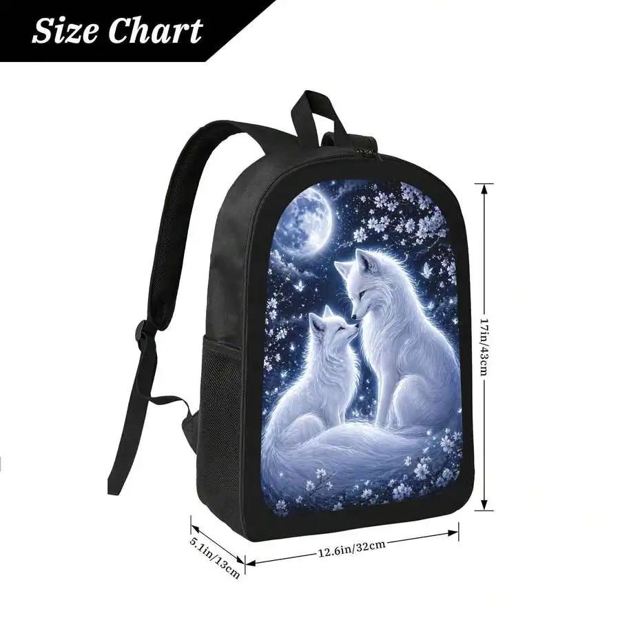 

Dreamy Moonlight Fox Backpack Stylish Casual Lightweight Durable Daypack For Men Women