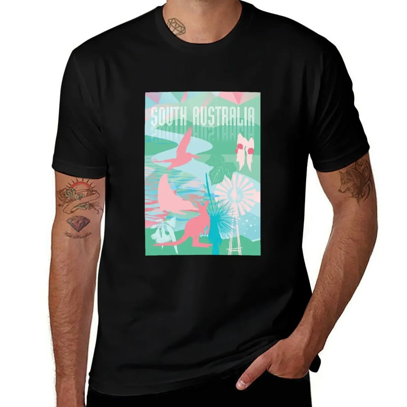 

South Australia T-Shirt Luxury man customs hippie clothes funny gifts t shirts for men cotton