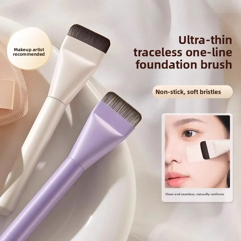 

Liquid Foundation One-word Flat Head Foundation Brush Ultra-thin Foundation Shovel Base Makeup Toner Stick Makeup Toning